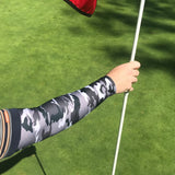 grey camo sun sleeves for golfing
