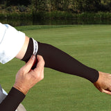 no slip gripper on golf compression arm sleeves